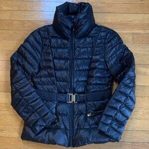 Tahari Down Short Puffer Coat  | Black | Medium